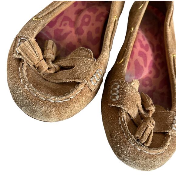 Sperry Top Sider Tan Suede Moccasins Loafers Flats Slip-on Women’s Size 7.5M - Picture 3 of 11